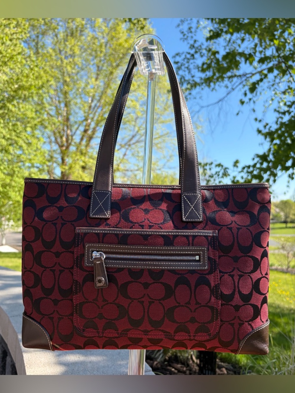 Vintage COACH Signature Slim Shoulder Tote EUCc - Picture 17 of 17